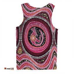 Amazing Aussie Australia Aboriginal Aboriginal Background Featuring Kangaroo Dot Design Men Tank Top