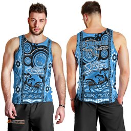Adelaide Strikers Cricket Men Tank Top Happy Australia Day Aboriginal Art