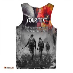 Amazing Aussie Australia Anzac Day Custom Thank You For The Risks You Take Men Tank Top