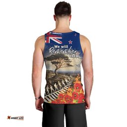 New Zealand ANZAC Day Men Tank Top The Lonesome Pine With Soldier Fern