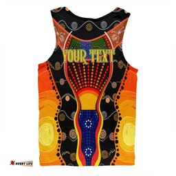 Amazing Aussie Australia Aboriginal Custom Indigenous Dot With Boomerang Inspired Men Tank Top