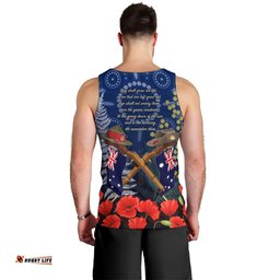 Anzac Men Tank Top Australia Aboriginal Mix New Zealand Slouch Hats