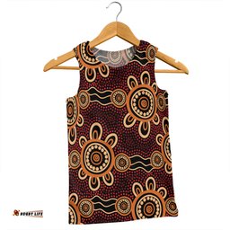 Amazing Aussie Australia Dot Painting Inspired Aboriginal Aboriginal Dot Pattern Painting Art Men Tank Top