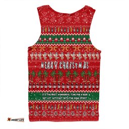 Amazing Aussie Australia Christmas Custom Aussie Ugly Christmas Let's Get Lit Men Tank Top