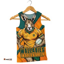 Amazing Aussie Aussie Wallabies Aboriginal Strength Wear Wallabies Rugby Edition Orange Men Tank Top