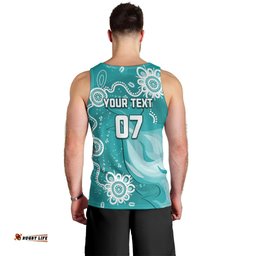 Custom Brisbane Cricket Indigenous Men Tank Top Feel The Heat