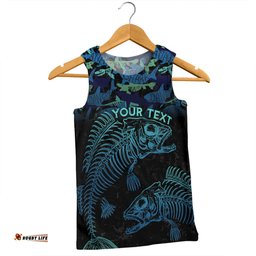 Amazing Aussie Australia Fishing Custom Fish Reaper Fish Skeleton Blue Men Tank Top