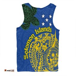 Amazing Aussie Australia South Sea Islanders Proud To Be Solomon Islander In Polynesian Pattern Inspired Men Tank Top