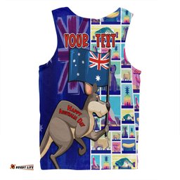 Amazing Aussie Australia Custom Happy Australia Day With Big Things Men Tank Top