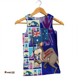 Amazing Aussie Australia Custom Happy Australia Day With Big Things Men Tank Top