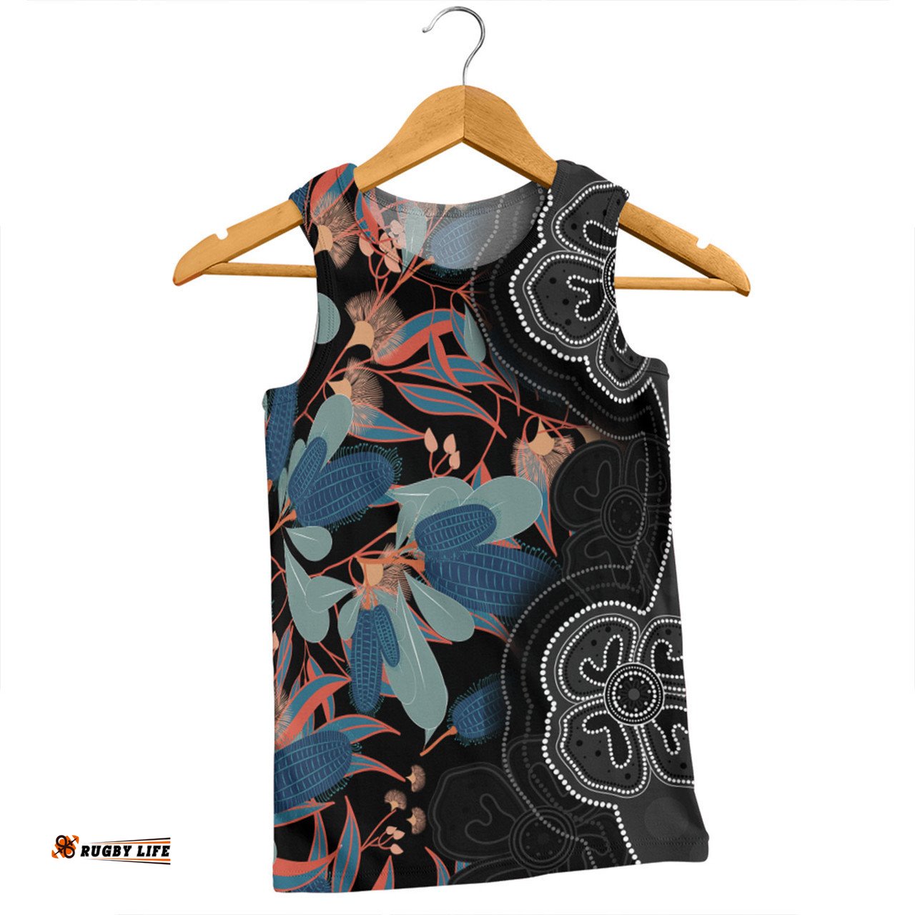 Amazing Aussie Australia Aboriginal Australian Native Floral Seamless Pattern Men Tank Top