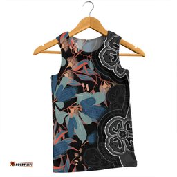 Amazing Aussie Australia Aboriginal Australian Native Floral Seamless Pattern Men Tank Top