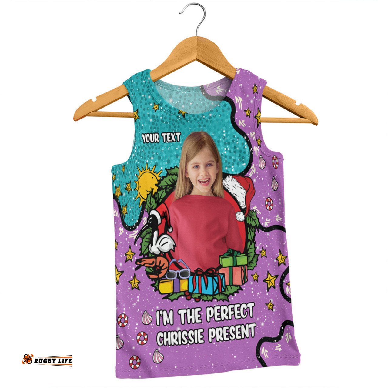 Amazing Aussie Australia Christmas Custom I'm the Perfect Present Purple Men Tank Top