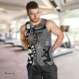 Torest Trait Islands Map Mix Aboriginal Pattern Men Tank Top TS04