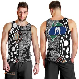 Torest Trait Islands Map Mix Aboriginal Pattern Men Tank Top TS04