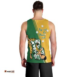 Australia Jujitsu Men Tank Top Tap Out Or Pass Out National Color