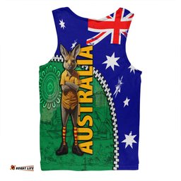 Amazing Aussie Australia Custom Kangaroo Happy Australia Day Men Tank Top