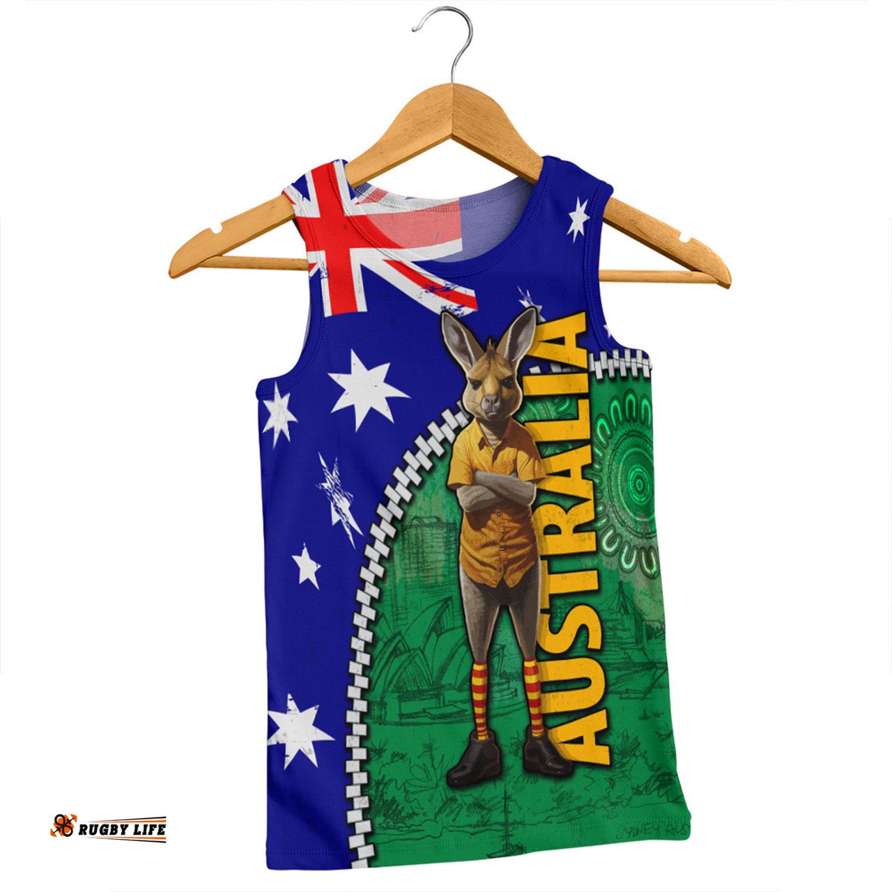 Amazing Aussie Australia Custom Kangaroo Happy Australia Day Men Tank Top