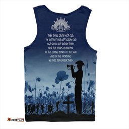 Amazing Aussie Australia Anzac Day Lest We Forget Blue Men Tank Top