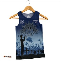 Amazing Aussie Australia Anzac Day Lest We Forget Blue Men Tank Top
