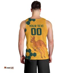Custom Australia Day Soccer Socceroos Men Tank Top We Are One And Free
