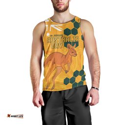 Custom Australia Day Soccer Socceroos Men Tank Top We Are One And Free