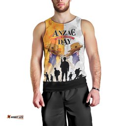 Australia And New Zealand ANZAC Day Men Tank Top Lest We Forget