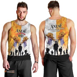 Australia And New Zealand ANZAC Day Men Tank Top Lest We Forget
