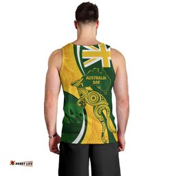 Matildas Soccer Men Tank Top 2024 Happy Australia Day Kangaroo Aussie Proud - National Color