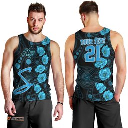 Strikers Cricket Never Forget Custom Men Tank Top ANZAC Day with Poppy Aboriginal