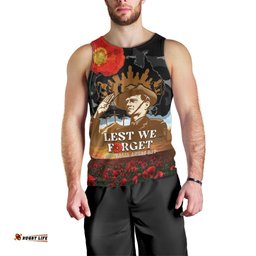 Australia ANZAC Day Men Tank Top Lest We Forget Australian Army Corps