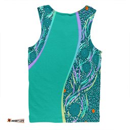 Amazing Aussie Australia Aboriginal Custom Turquoise Dot Dreamtime Men Tank Top