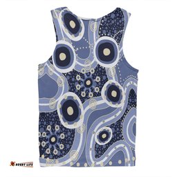 Amazing Aussie Australia Aboriginal Purple Aboriginal Dot Art Inspired Men Tank Top