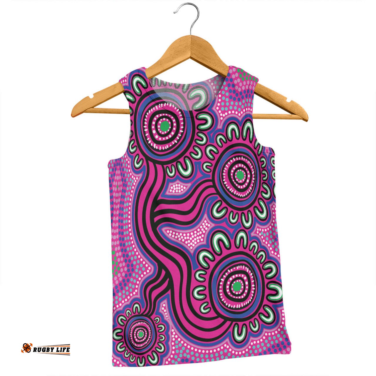 Amazing Aussie Australia Aboriginal Dot Patterns From Indigenous Australian Culture Men Tank Top