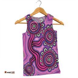 Amazing Aussie Australia Aboriginal Dot Patterns From Indigenous Australian Culture Men Tank Top