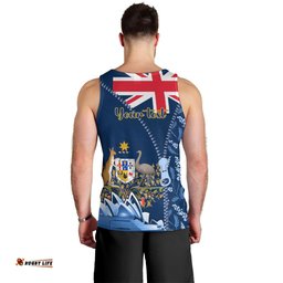 Personalised Happy Australia Day 26 January Men Tank Top