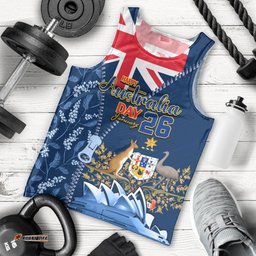 Personalised Happy Australia Day 26 January Men Tank Top