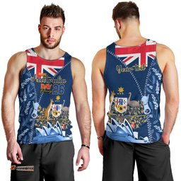 Personalised Happy Australia Day 26 January Men Tank Top