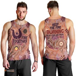 Fire Together NAIDOC 2024 Men Tank Top Indigenous Cultural Spirit