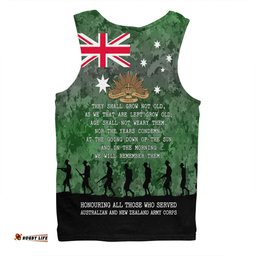 Amazing Aussie Australia Anzac Day Australia and New Zealand Warriors All gave some Some Gave All Green Men Tank Top