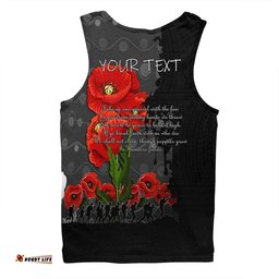 Amazing Aussie Australia Anzac Day Custom Australian And New Zealand Warriorsers In Flanders Fields Poppy Flowers V2 Men Tank Top