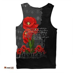 Amazing Aussie Australia Anzac Day Custom Australian And New Zealand Warriorsers In Flanders Fields Poppy Flowers V2 Men Tank Top