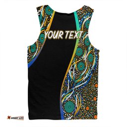 Amazing Aussie Australia Aboriginal Custom Color Dot Dreamtime Men Tank Top