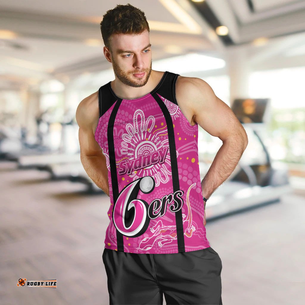 Custom Sixers Cricket Indigenous Men Tank Top Inspirations