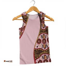 Amazing Aussie Australia Aboriginal Custom Aboriginal Inspired With Pink Background Men Tank Top