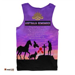 Amazing Aussie Australia Anzac Day In remembrance of all those who served on foot paw hoof and wing Men Tank Top