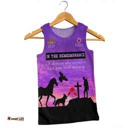 Amazing Aussie Australia Anzac Day In remembrance of all those who served on foot paw hoof and wing Men Tank Top