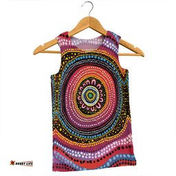 Amazing Aussie Australia Aboriginal Aboriginal Showcasing Dot Art Design Men Tank Top