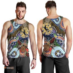 Custom NAIDOC Week 2024 Collingwood Magpies Men Tank Top Australia Aboriginal Dot Painting