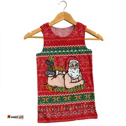 Amazing Aussie Australia Christmas Custom Merry Chrismas I'm Laying On Your Present Men Tank Top